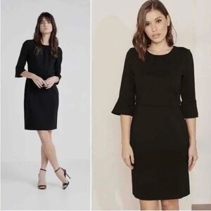 J. Crew bell-sleeve sheath in stretch ponte dress, size 10, NWOT